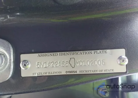 2021 Nissan Murano S Intelligent Awd from USA, damaged, VIN 5N1AZ2AS6MC102005